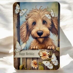 Handmade Puppy Dog Birthday Greeting Card